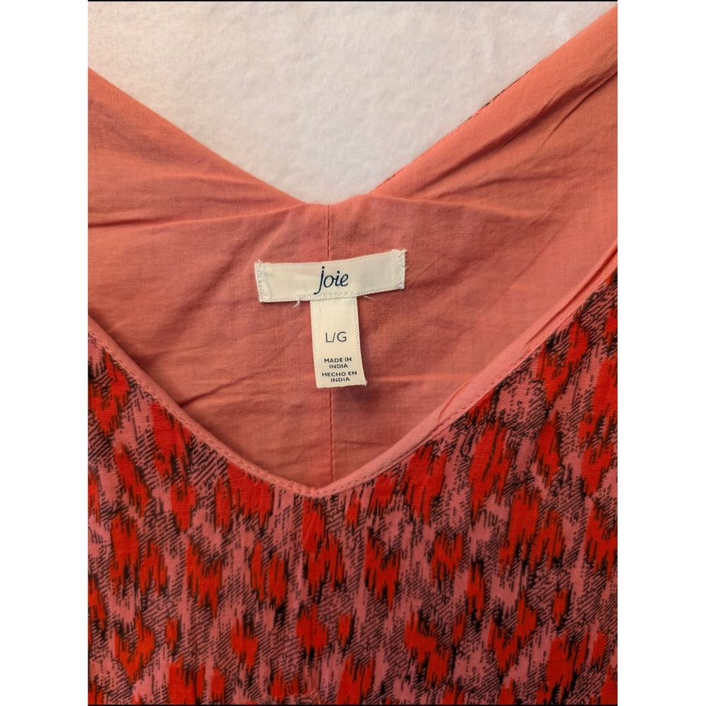Joie Tea Rose Cotton Tiered V-Neck Midi Dress JE6001PR Mens L - Picture 5 of 13